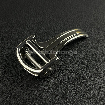 Silver Deployment Watch Clasp For Cartier Watch Strap Stainless Steel 14mm- 18mm