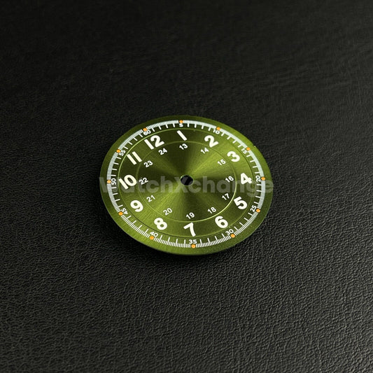 29mm Green Watch Dial w/Green Luminous Replacement for NH35 Watch Movement Parts