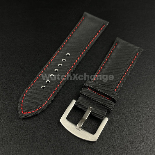 Black Nylon Strap fit Tag Heuer Monaco Carrera Formula 1 Watch 20mm - 24mm