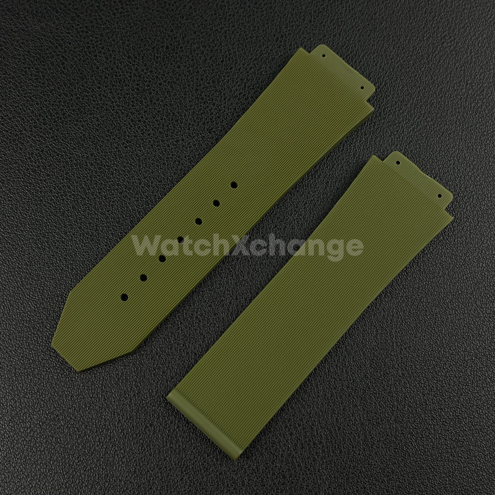 Green Rubber Silicone Watch Strap Waterproof Band 26*19mm Fit HUBLOT BIG BANG