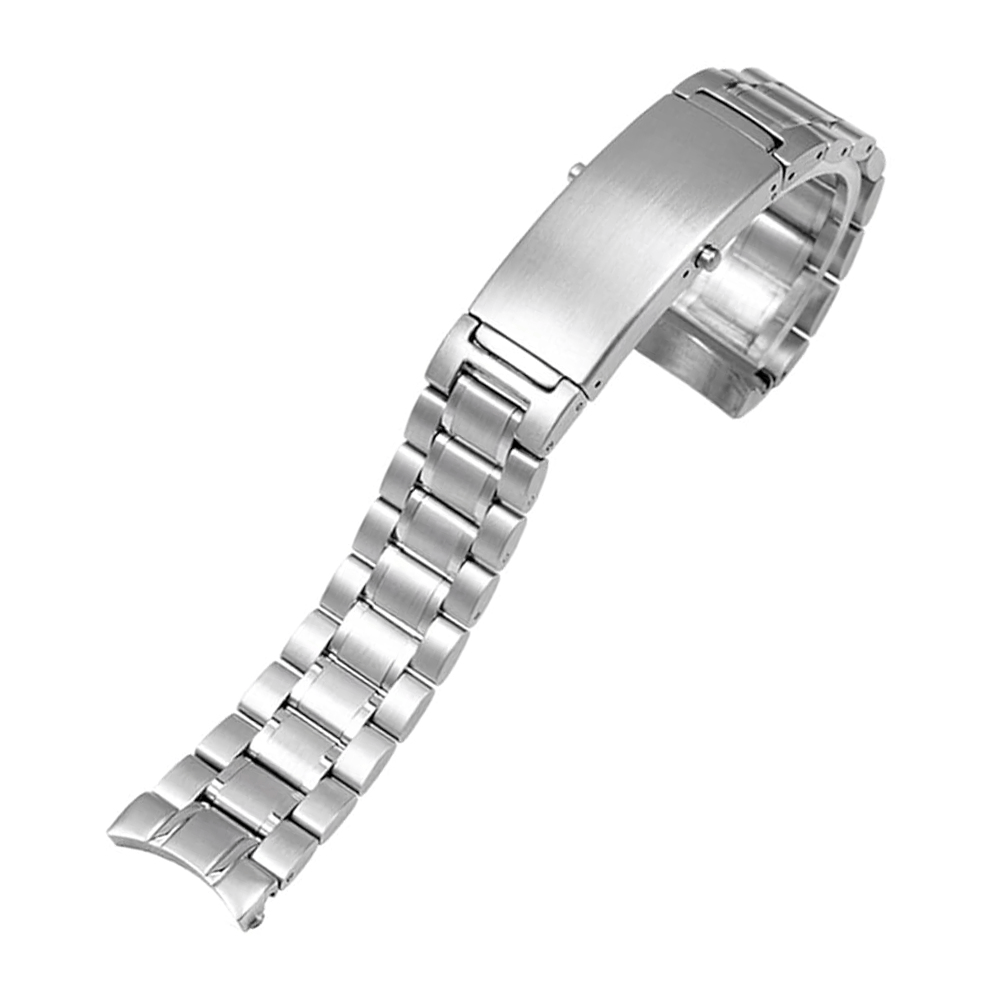 22mm Stainless Steel Omega Seamaster Strap Bracelet Silver Watch Band - 5 Beads