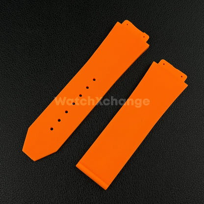 Orange Rubber Silicone Watch Strap Waterproof Band 26*19mm Fit HUBLOT BIG BANG