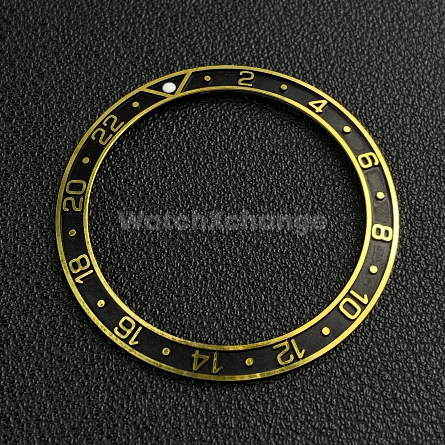 Black & Gold 38mm Sloping Bezel Insert For Watch Seiko GMT Rolex SKX007 SRPD