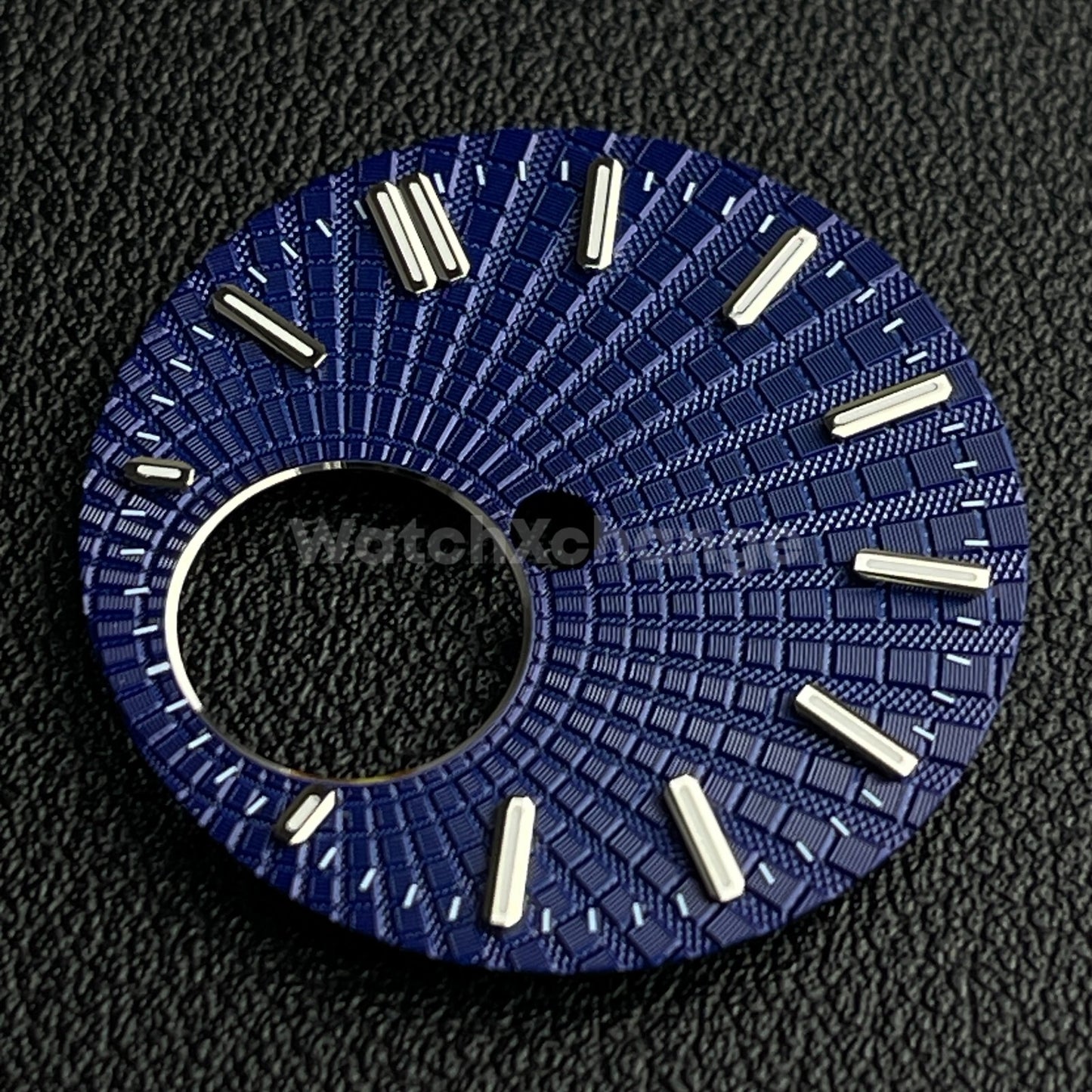 28.5mm Dark Blue Watch Dial Face Green Luminous For Seiko NH38 Movement