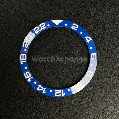 38mm Ceramic bezel insert Blue GMT Curved For Rolex Seiko SKX SRPD
