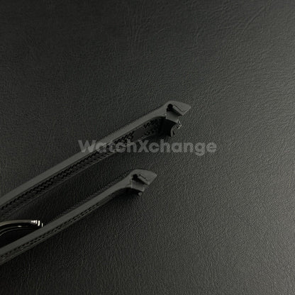 Black Curved End Silicone Rubber Watch Strap For Omega Seamaster 20mm 22mm