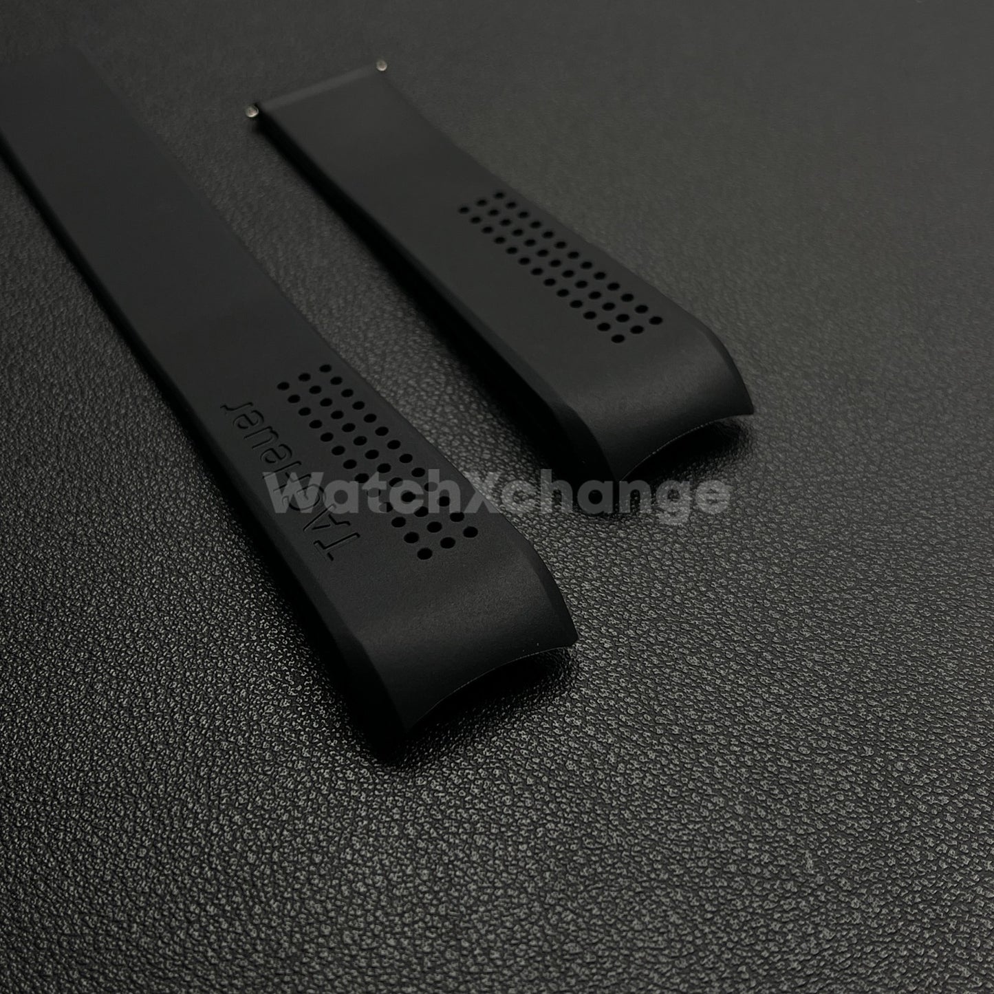 22mm Black Rubber Watch Strap Band Breathable Waterproof For TAG Heuer Carrera