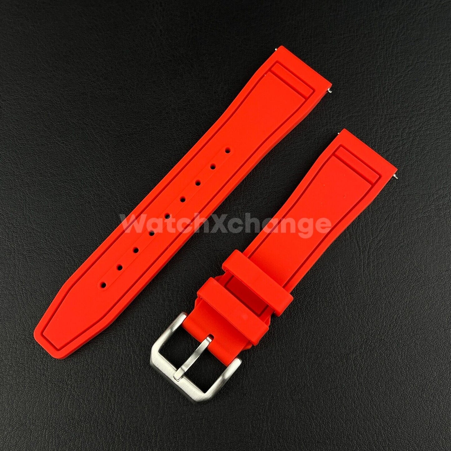 Red Rubber Strap For IWC Pilot Portugal Portofino Quick Release 20 21 22mm