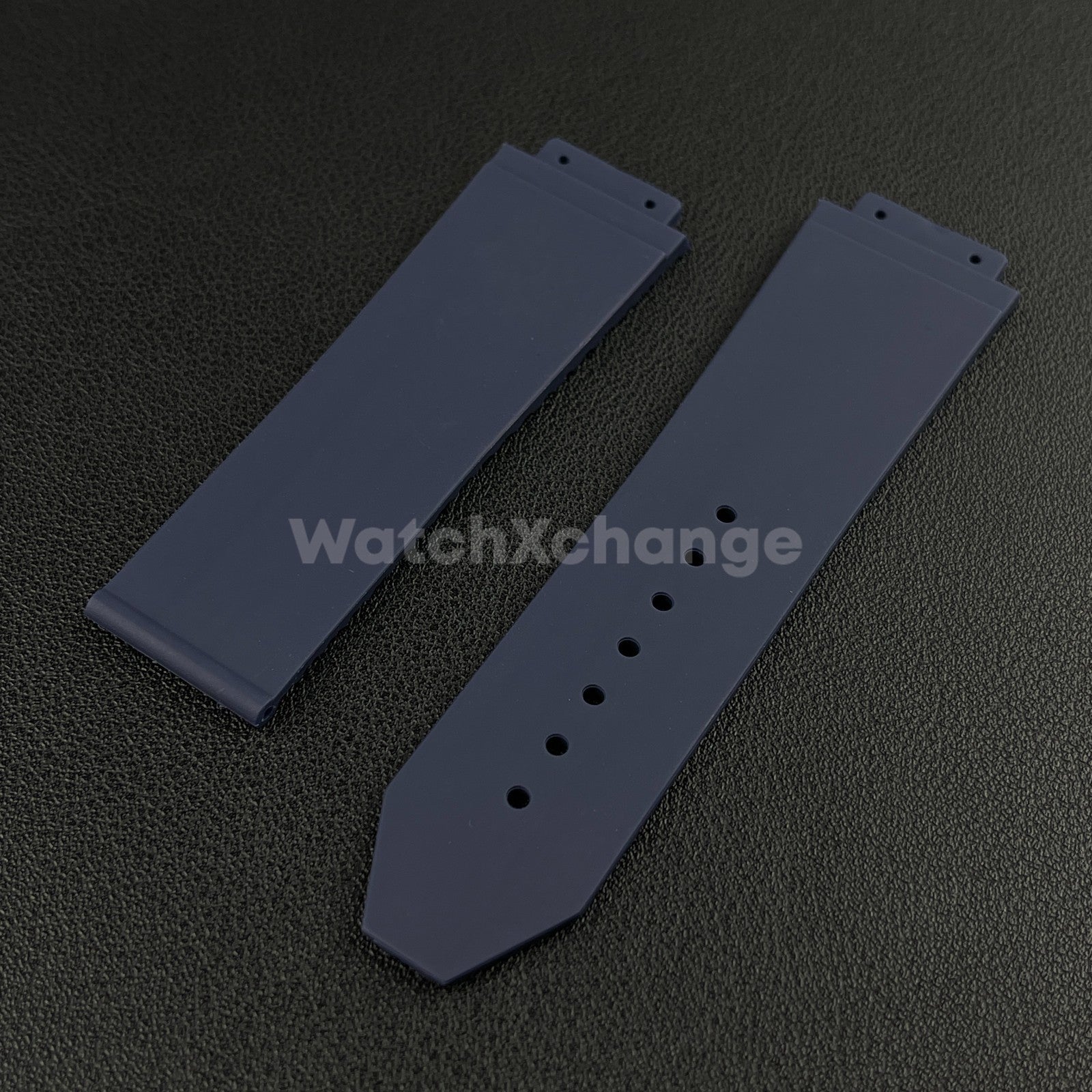 Blue Rubber Silicone Watch Strap Waterproof 26*19mm Fit HUBLOT BIG BANG Yubo