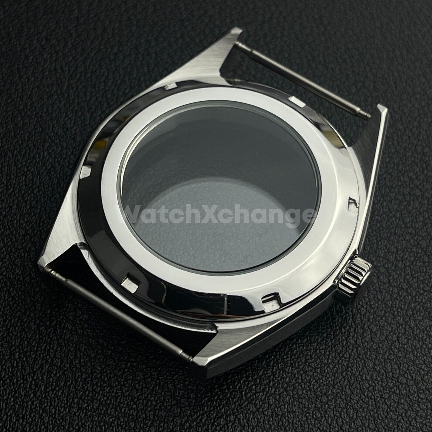 40mm Silver Pilot Stainless Steel Watch Case For Japanese NH35 NH36 NH38