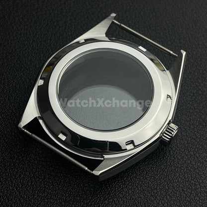 40mm Silver Pilot Stainless Steel Watch Case For Japanese NH35 NH36 NH38