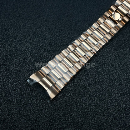 Rose Gold Premium Stainless Steel Watch Bracelet Strap Band Rolex Datejust 20mm