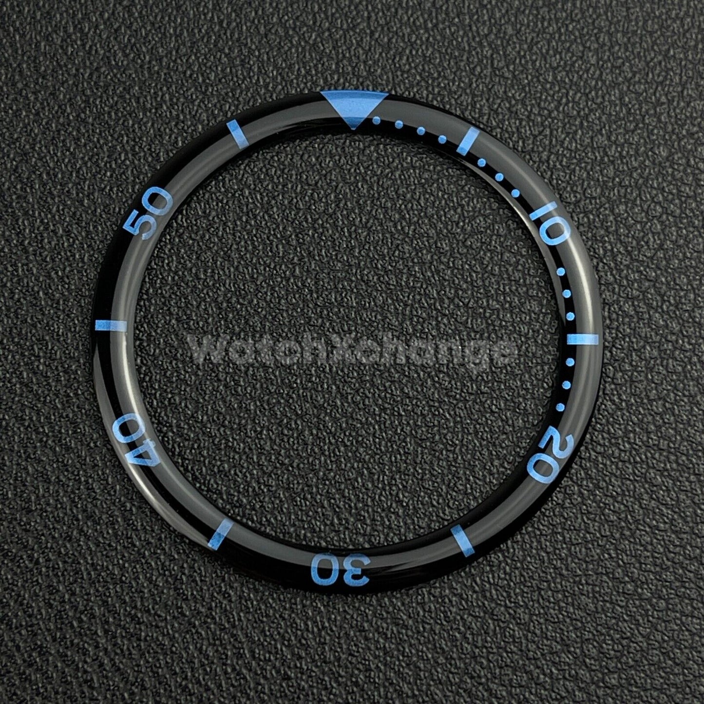 Black & Blue 38mm Flat Resin Bezel Insert For Divers Watch Seiko Mod SKX SRPD