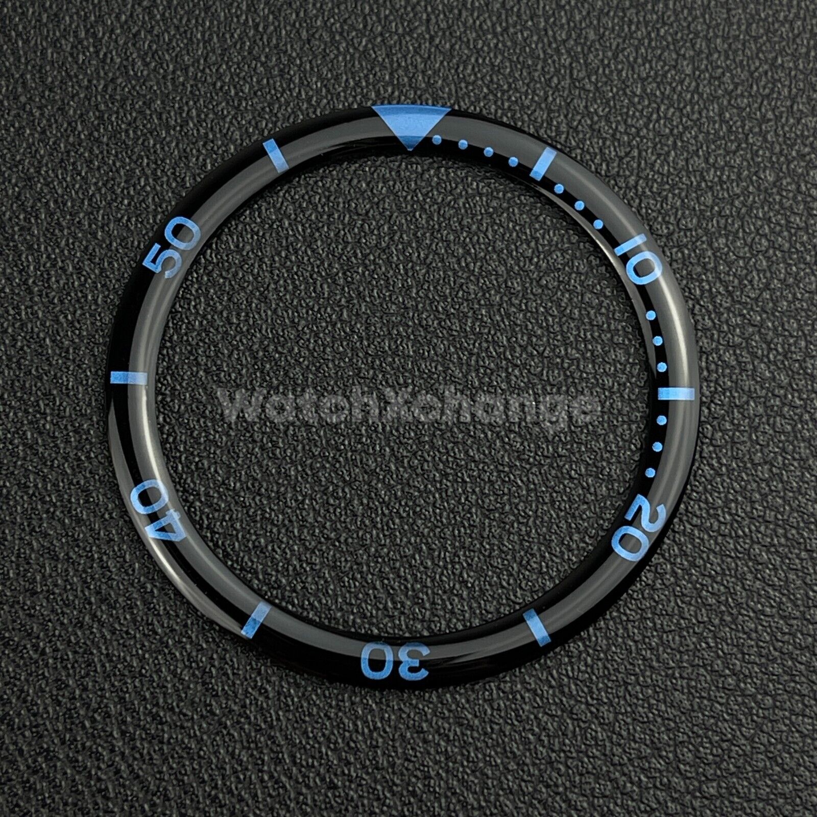Black & Blue 38mm Flat Resin Bezel Insert For Divers Watch Seiko Mod SKX SRPD