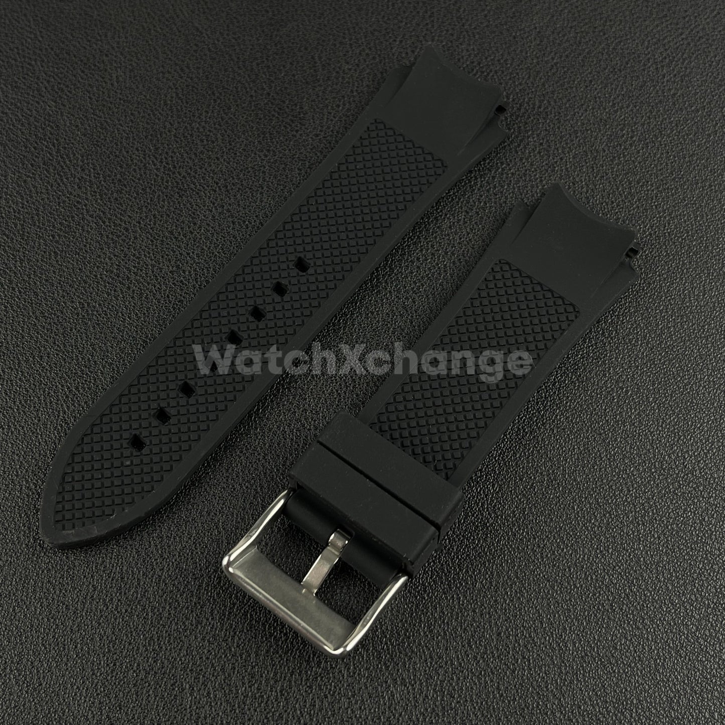 Black 22mm Silicone Rubber Watchband Fit For Guess W0247G3 W0040G3 W0040G7 Strap