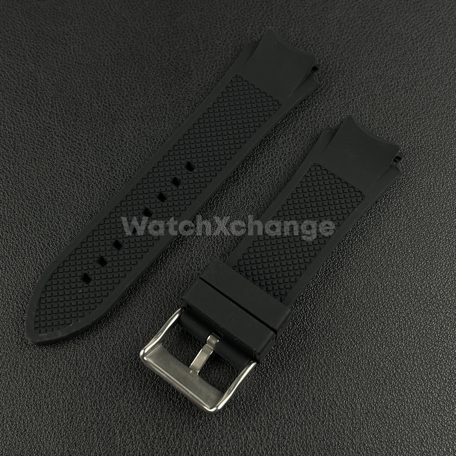 Black 22mm Silicone Rubber Watchband Fit For Guess W0247G3 W0040G3 W0040G7 Strap