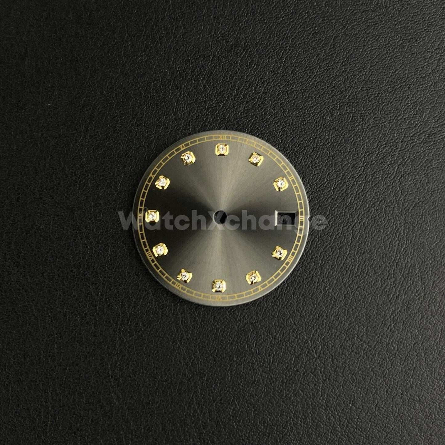 28.5mm Grey Diamond Watch Dial for SEIKO NH35 NH36 Movement