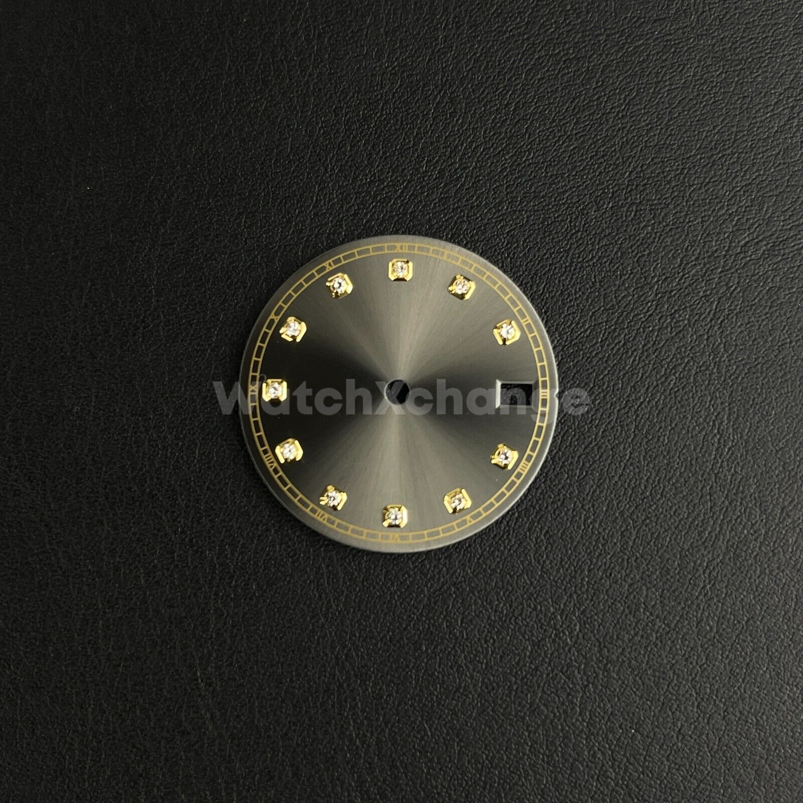 28.5mm Grey Diamond Watch Dial for SEIKO NH35 NH36 Movement