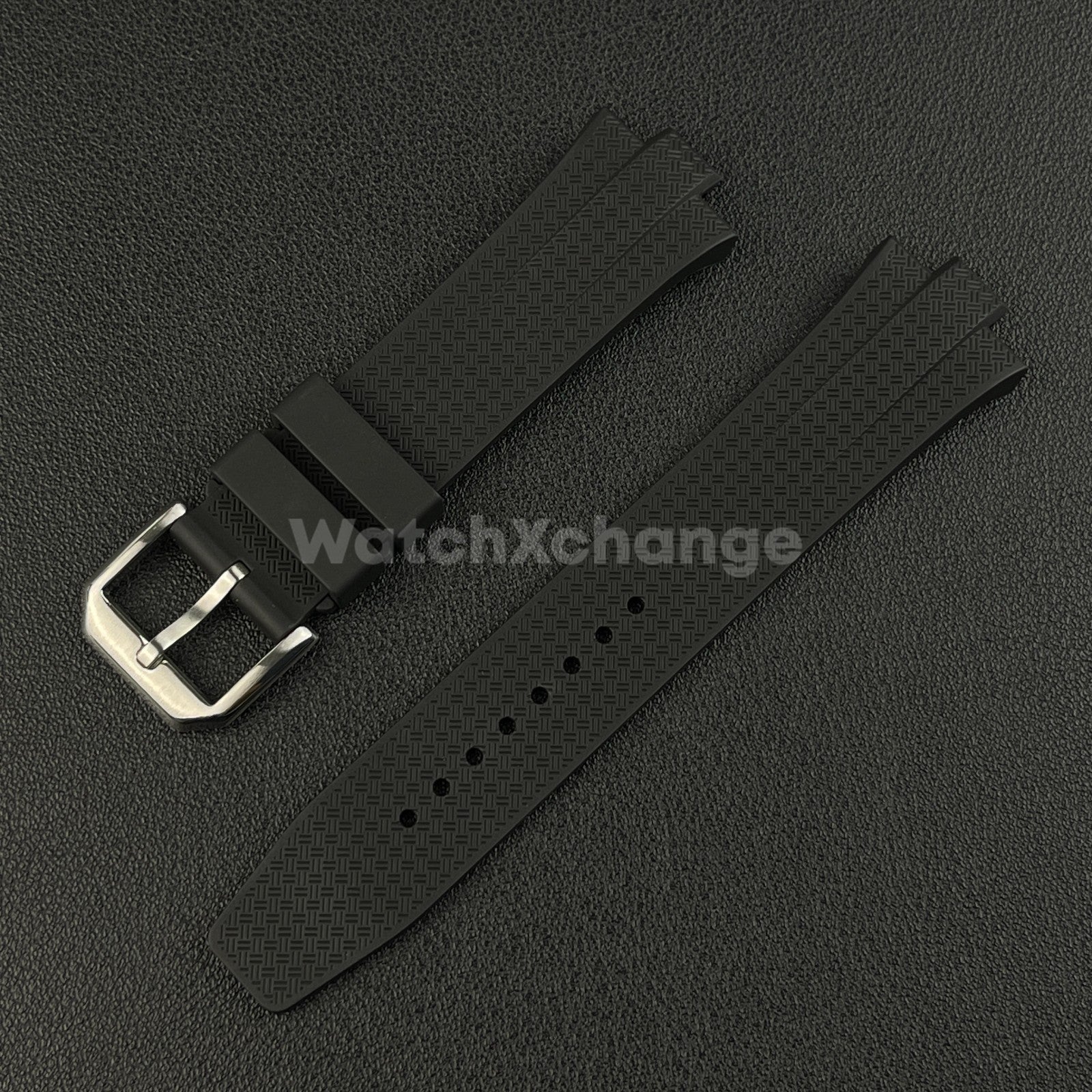 Black Rubber Watch Strap For Citizen Tsuyosa NJ0150 NJ0151ME NJ01510158 9mm