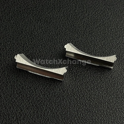 Silver 22mm Curved End Links Watch Band Strap Bracelet Link For Rolex 126600