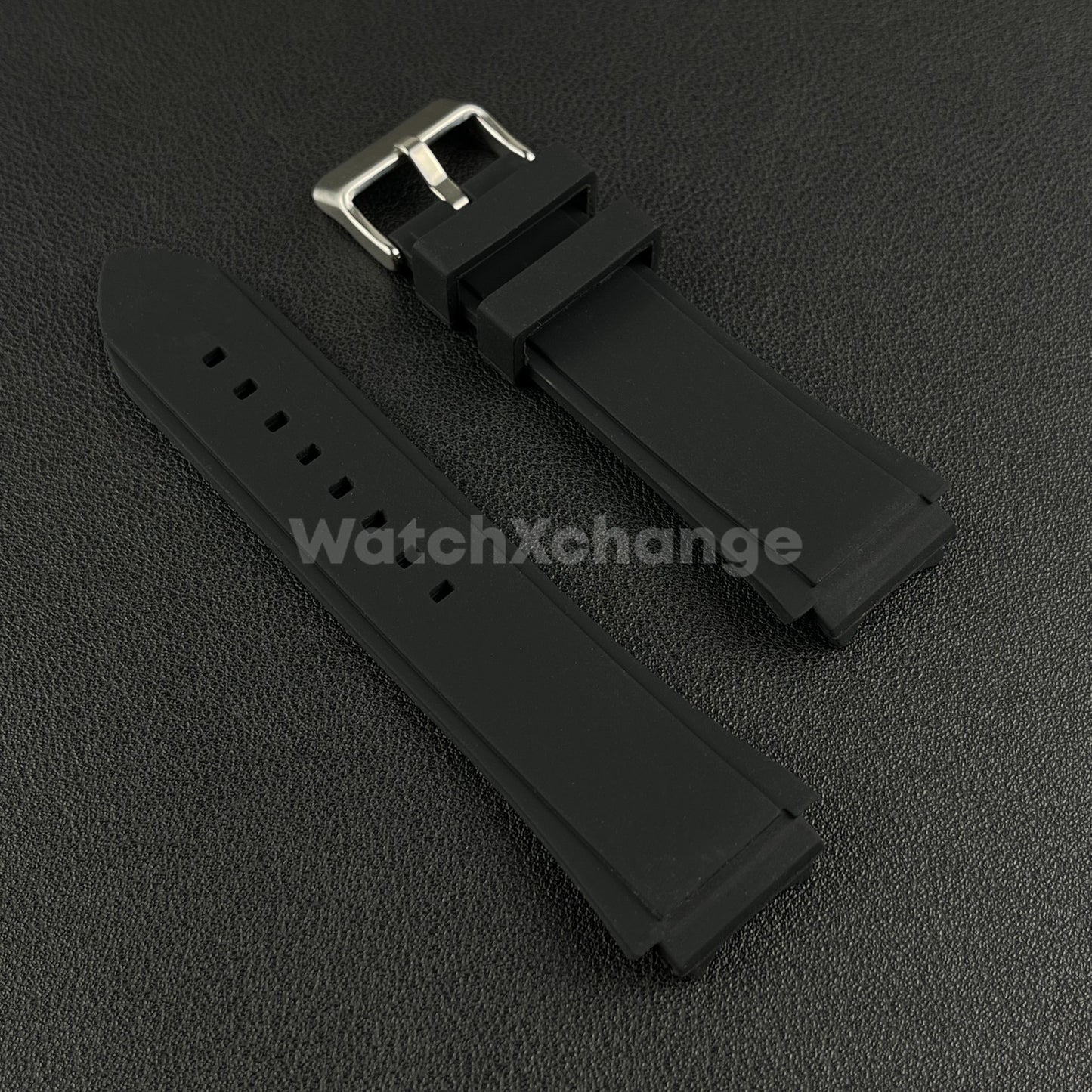 Black 22mm Silicone Rubber Watchband Fit For Guess W0247G3 W0040G3 W0040G7 Strap