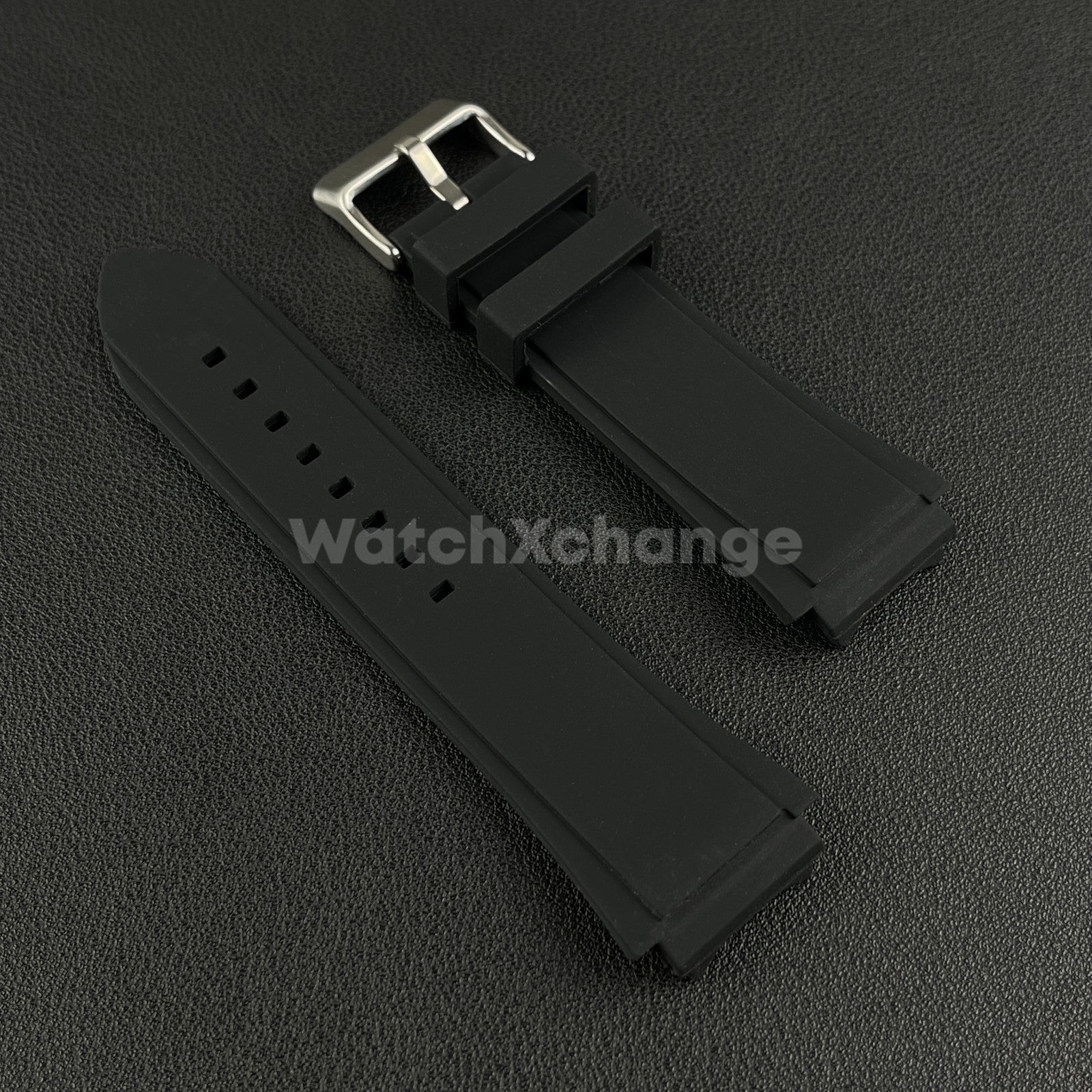 Black 22mm Silicone Rubber Watchband Fit For Guess W0247G3 W0040G3 W0040G7 Strap