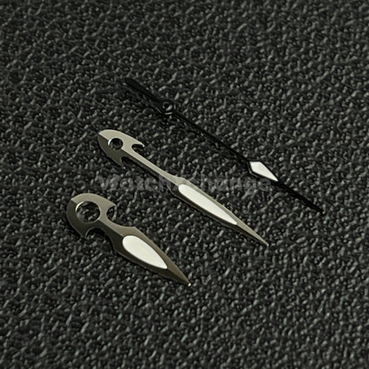 Silver & Black Fish Watch Hands For Seiko NH34 NH35 4R35 NH36 4R36 7S36