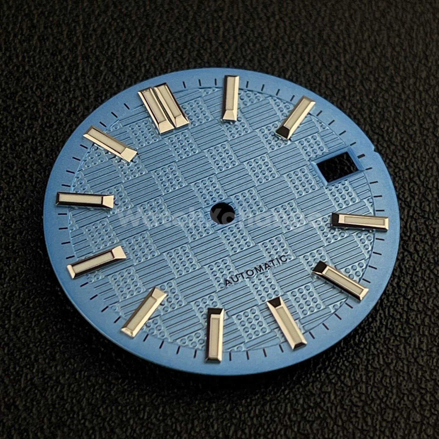 28.5mm Blue Grid Dots Pattern Texture Watch Dial for SEIKO NH35 NH36 Movement
