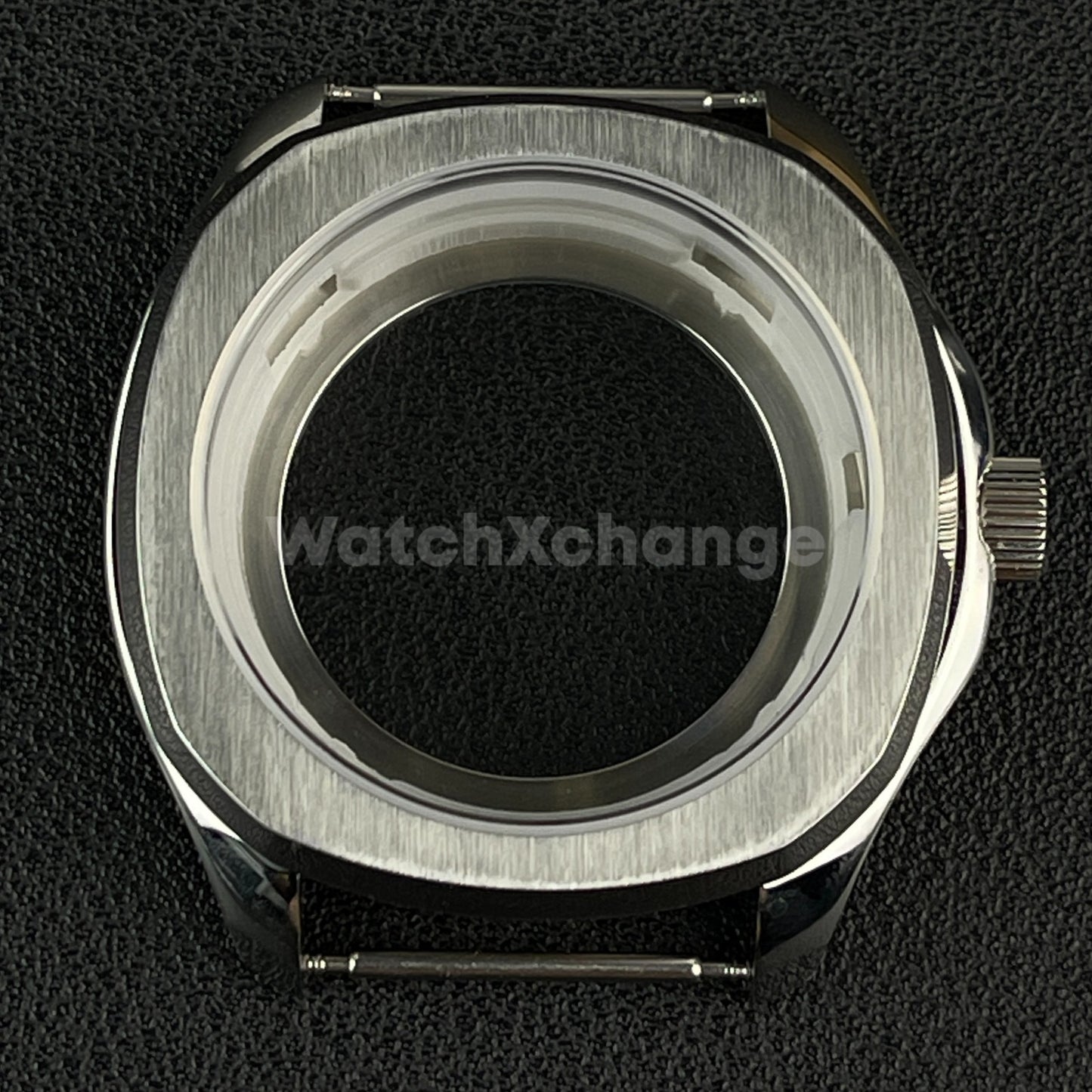 40mm Silver Stainless Steel Watch Case For Japanese NH35 NH36 NH38