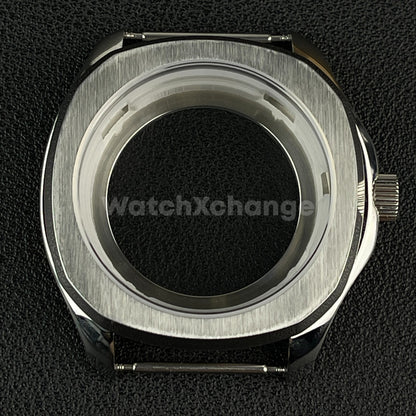 40mm Silver Stainless Steel Watch Case For Japanese NH35 NH36 NH38