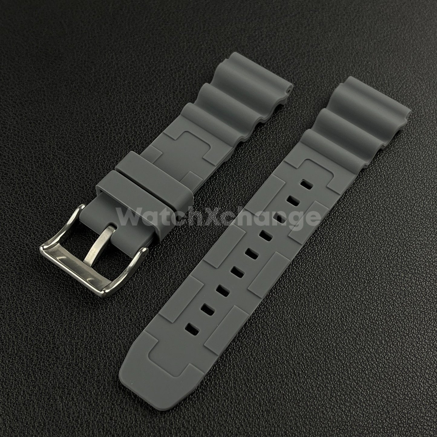 Grey Rubber Watch Strap Band For Rolex Seiko SKX007 Citizen Universal 20/22mm