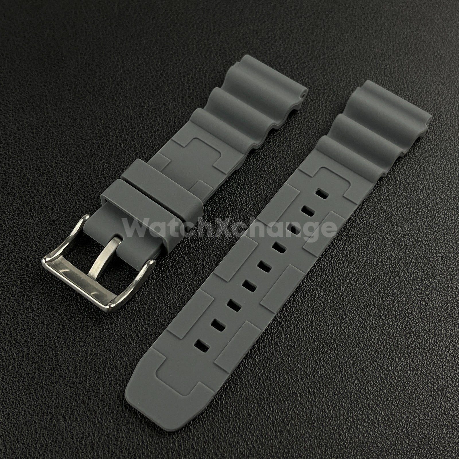 Grey Rubber Watch Strap Band For Rolex Seiko SKX007 Citizen Universal 20/22mm