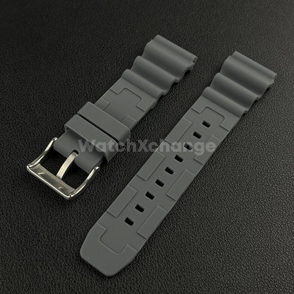 Grey Rubber Watch Strap Band For Rolex Seiko SKX007 Citizen Universal 20/22mm
