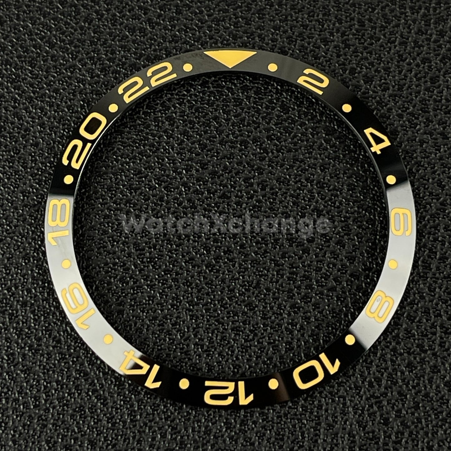 34mm Black & Yellow Ceramic GMT Bezel Insert For Seiko Rolex Tudor Divers Watch