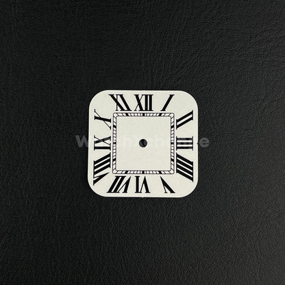 27mm White Square Watch Dial for NH35/NH36 Automatic Movement