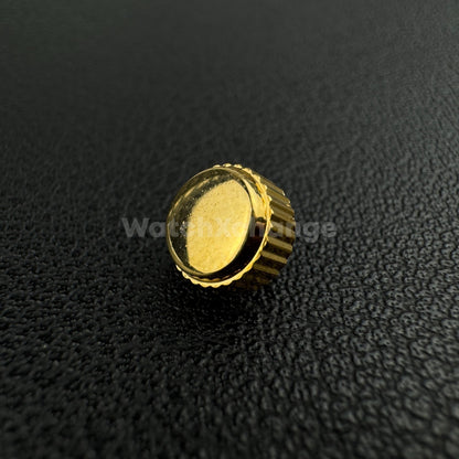 Gold Long Tube Replacement Watch Crown 2mm 2.5mm Hole Diameter 3mm - 8mm Head