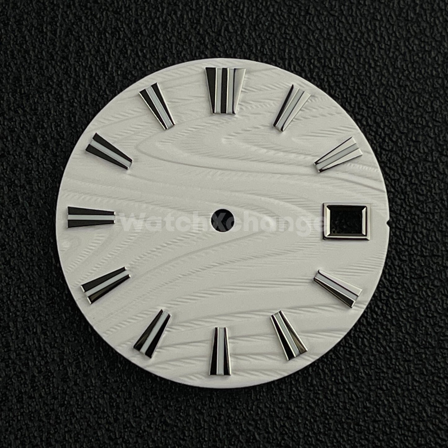 28.5mm White Wood Texture Watch Dial Face for Seiko NH35 NH36 Movement