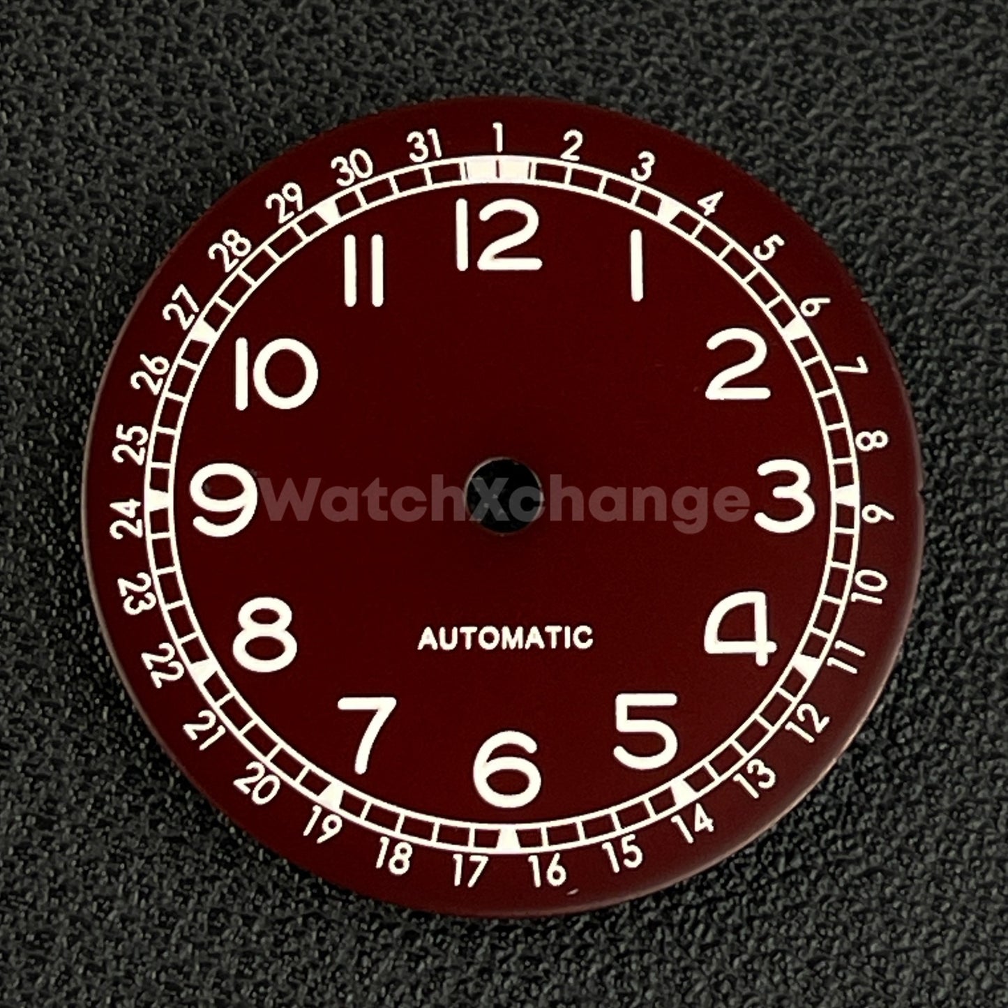 28.5mm Maroon Pilot Field Watch Dial Replacement for NH35 Watch Movement Parts