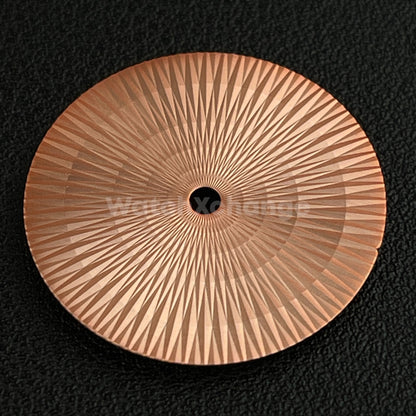 28.5mm Rose Gold Radial Texture Watch Dial Face for SEIKO NH35 NH36 Movements