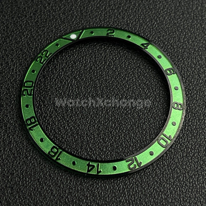 Green & Black 38mm Sloping Bezel Insert For Watch GMT Seiko Rolex SKX007 SRPD
