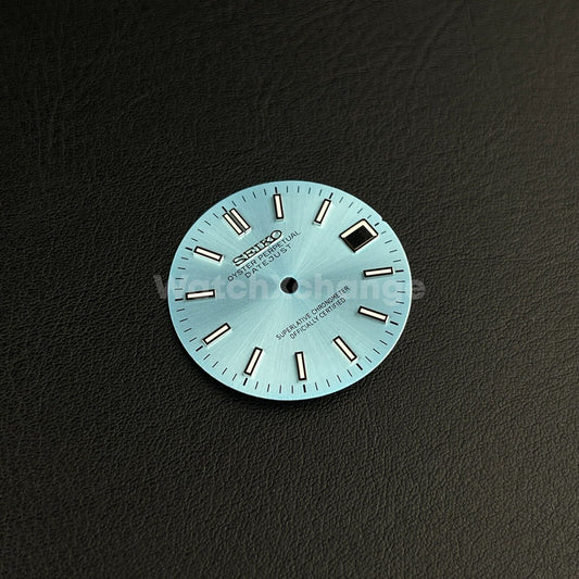 28.5mm Light Blue Watch Dial for SEIKO NH35 NH36 Watch Movement Parts