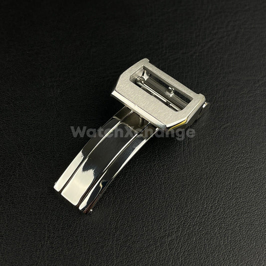 18mm Silver Folding Deployment Buckle Clasp For IWC PILOT AQUATIMER