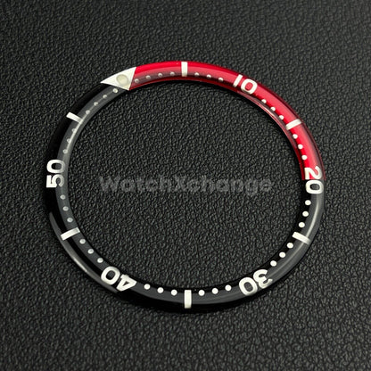 Black & Red 38mm Flat Resin Bezel Insert For Divers Watch Seiko Mod SKX SRPD
