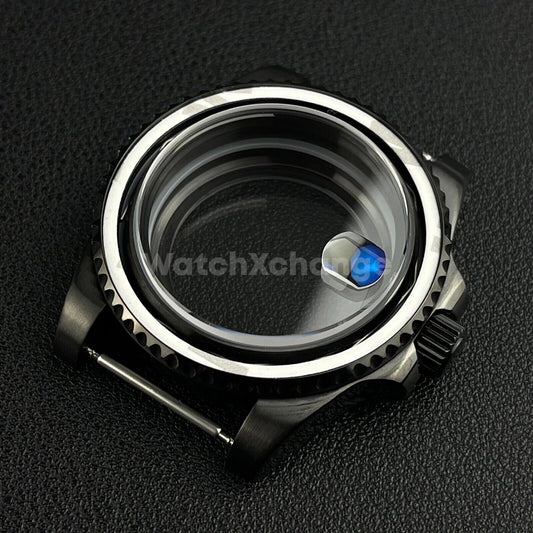 40mm Black Stainless Steel Divers Style Watch Case GMT Submariner For NH35 NH36