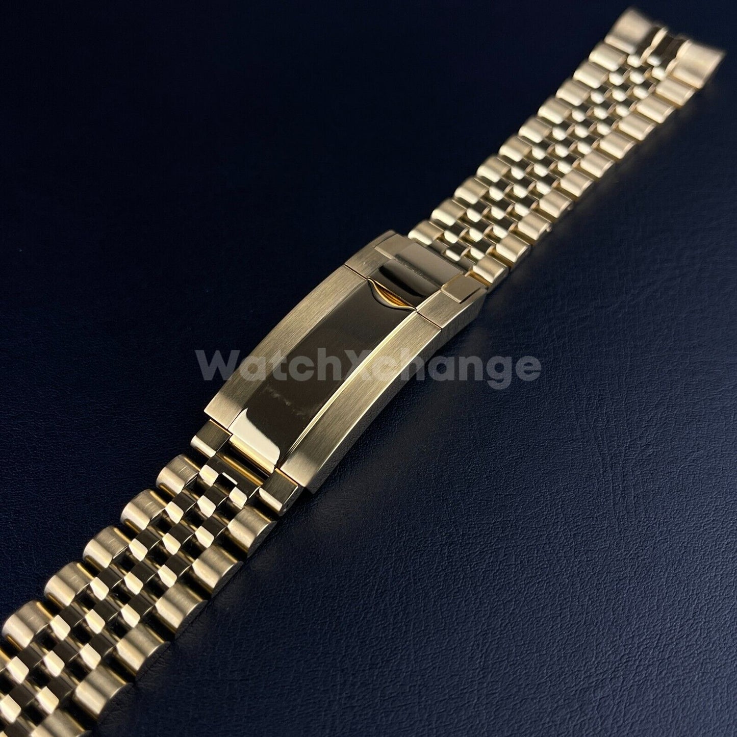 20mm Gold Jubilee Watchband Bracelet Oyster Deployment Clasp For Rolex Sub GMT