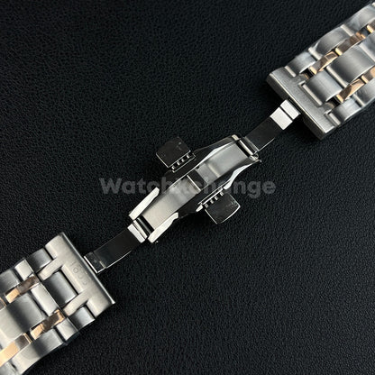 Silver Rose Gold Metal Watch Strap for Tissot 1853 Couturier T035 22/23/24mm