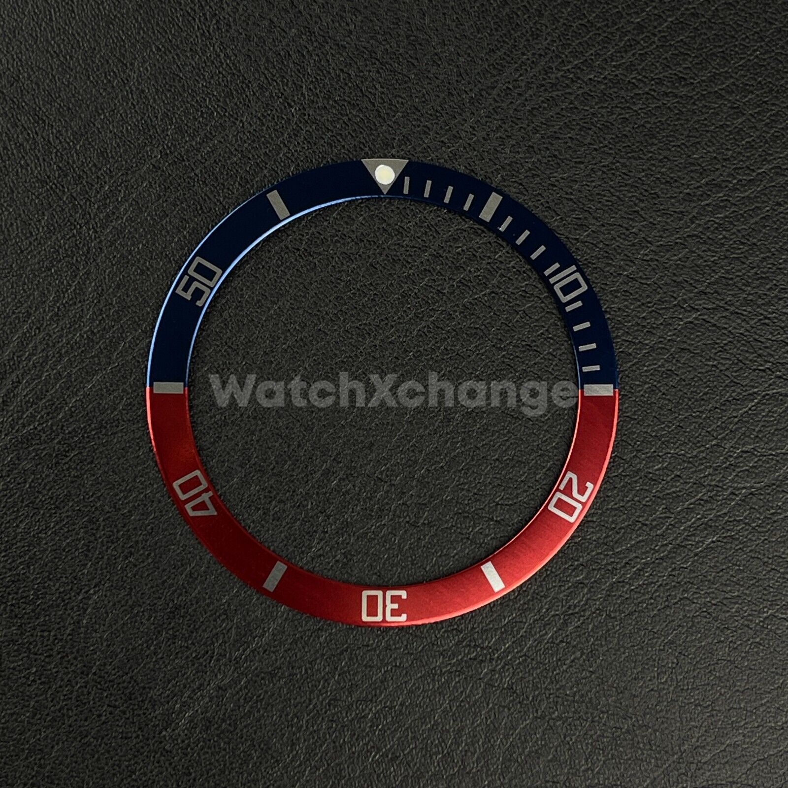 Red & Blue 39mm Flat Aluminium Bezel Insert For Divers Watch Seiko Mod Turtle