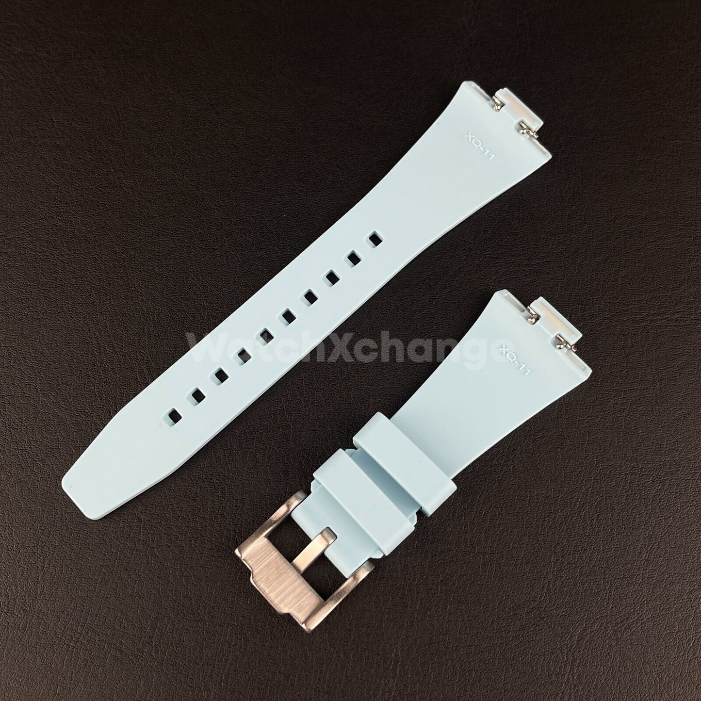 Light Blue Tissot PRX Rubber Strap Tapered 11mm For 35mm Watch Premium Quality