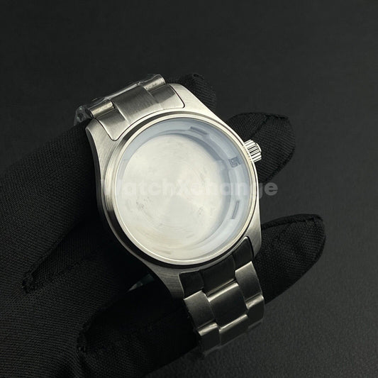 39mm Pilot Stainless Steel Sapphire Glass Mens Watch Case Fits NH34/NH35/NH36