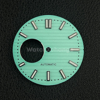 29.8mm Green Blue Watch Dial Face Green Luminous Seiko NH38 Movement Nautilus